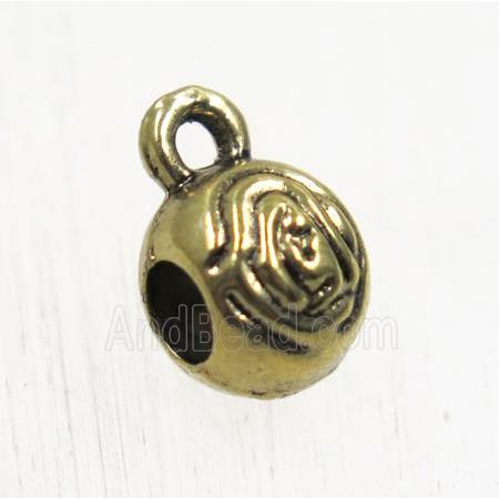tibetan silver hanger, non-nickel, antique gold