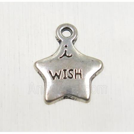 tibetan silver star pendants, non-nickel