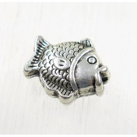 tibetan silver zinc fish beads, non-nickel