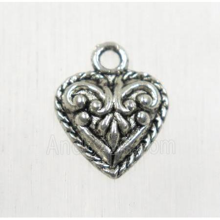 tibetan silver heart pendant, non-nickel