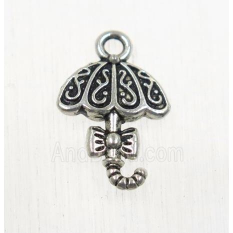 tibetan silver umbrella pendant, non-nickel