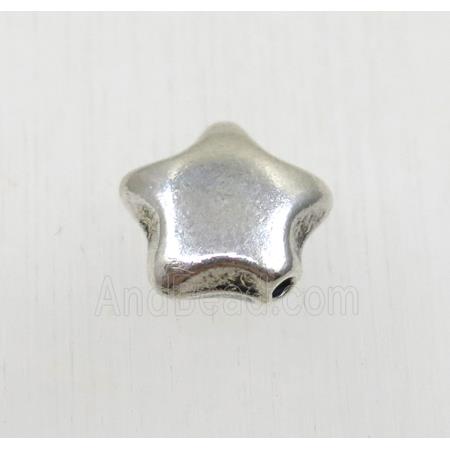 tibetan silver zinc star beads, non-nickel
