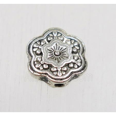 tibetan silver zinc flower beads, non-nickel