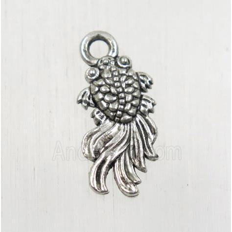 tibetan silver zinc fish pendant, non-nickel