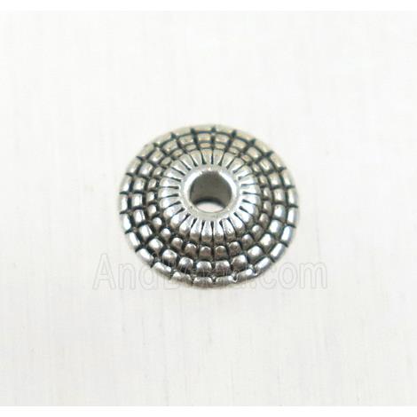 tibetan silver zinc rondelle beads, non-nickel