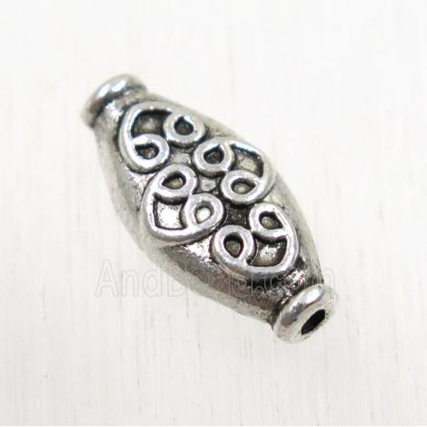 tibetan silver zinc oval beads, non-nickel