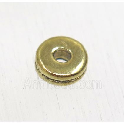 tibetan silver zinc heishi beads, non-nickel, antique gold