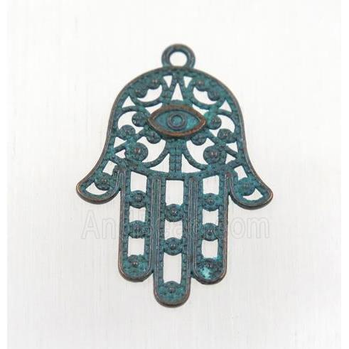 tibetan silver hamsahand pendant, non-nickel