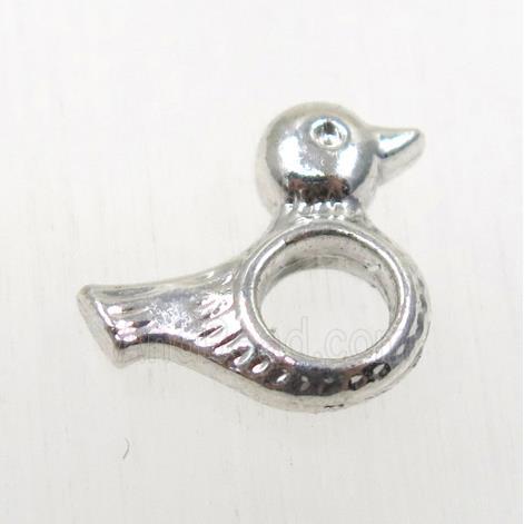 tibetan silver bird beads, zinc, non-nickel