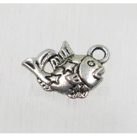 tibetan silver Zinc fish pendant, non-nickel