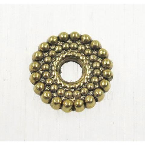 tibetan silver spacer zinc beads, non-nickel, antique gold