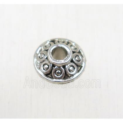 tibetan silver zinc bicone beads, non-nickel