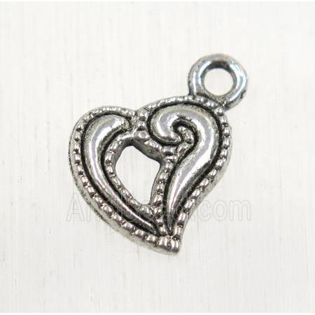 tibetan silver heart pendant, non-nickel