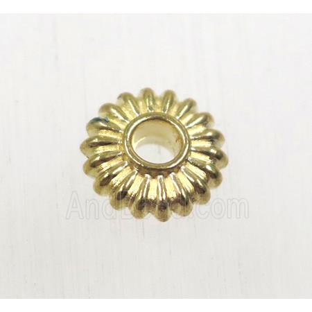 tibetan silver zinc beads, non-nickel, gold plated