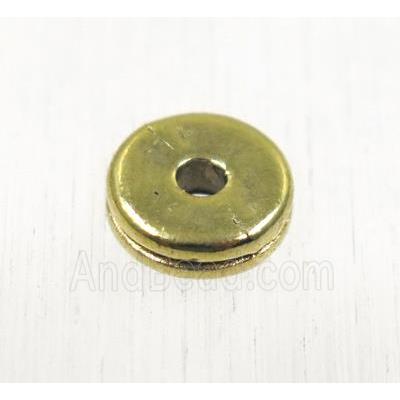 tibetan silver zinc heishi beads, non-nickel, antique gold