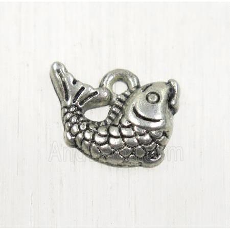 tibetan silver Zinc fish pendant, non-nickel