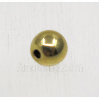 tibetan silver Zinc round beads, non-nickel, antique gold