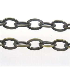 Iron Chain, Antique bronze, approx 8x11mm