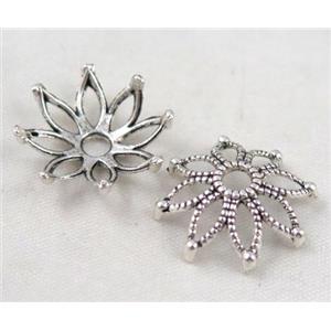 tibetan silver beadcaps Non-Nickel, approx 20mm dia