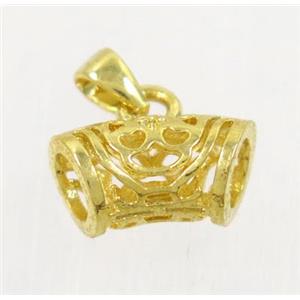 copper hanger bail, gold plated, approx 7-12mm