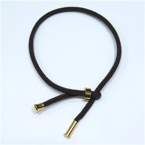 darkcoffee nylon bracelet, resized, approx 3mm thickness