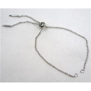 copper bracelet chain, platinum plated, approx 2mm