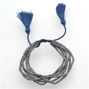 Handcraft bracelets with Chinese Crystal Glass beads, resized, approx 3mm, 50mm dia