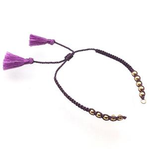 nylon wire bracelet chain with tassel, approx 5mm, 15cm length