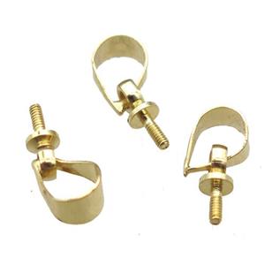 copper pendant bail, gold plated, approx 5-11mm