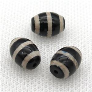 tibetan DZi barrel beads, approx 10x14mm
