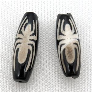 tibetan DZi rice beads, approx 10x30mm