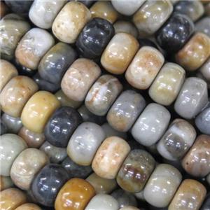 Picasso Jasper barrel beads, approx 4x6mm