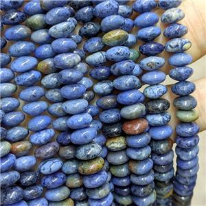 Blue Dumortierite rondelle beads, approx 5x8mm