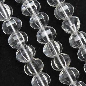 Clear Quartz lantern Beads, approx 10-11mm dia