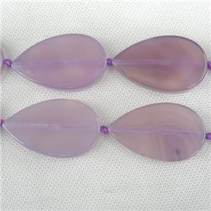 purple Agate Beads, teardrop, dye, approx 30-50mm