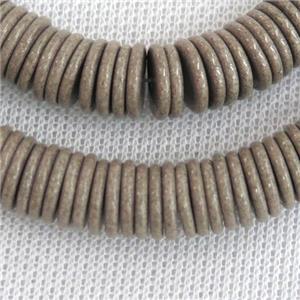 coffee Oxidative Agate heishi beads, approx 8mm dia