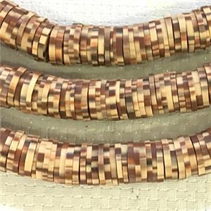 Fimo Polymer Clay Heishi Beads, coffee, approx 8mm dia