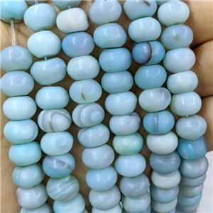 Blue Agate Rondelle Beads Dye, approx 8x12mm
