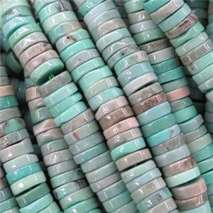 green Grass Agate heishi beads, approx 6mm dia