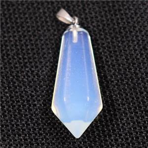 white opalite pendants, faceted teardrop, approx 14-30mm