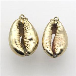 shell pendant, gold plated, approx 15-25mm