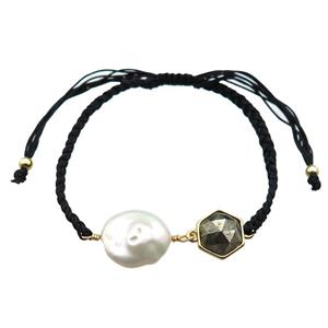handmade bracelet with pearl bead, approx 10-12mm, 22-28cm length