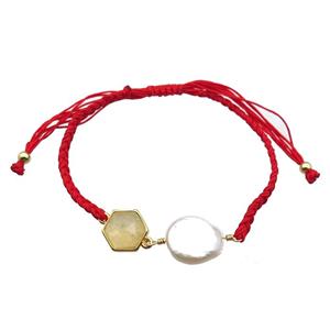 handmade bracelet with pearl, approx 10-12mm, 22-28cm length