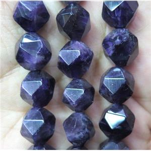 natural purple Amethyst beads cut round, approx 8mm dia