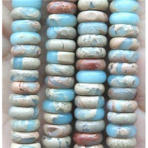 natural Imperial Jasper heishi beads, disc, A grade, approx 3x6mm