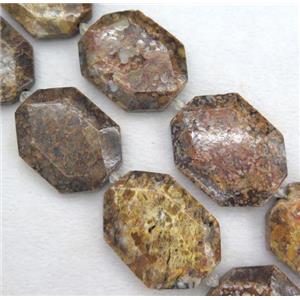 offee opal jasper slice bead, faceted freeform, approx 25-40mm
