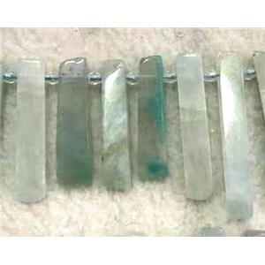 Chinese Amazonite collar beads, top-drilled, lt.green, approx 15-30mm