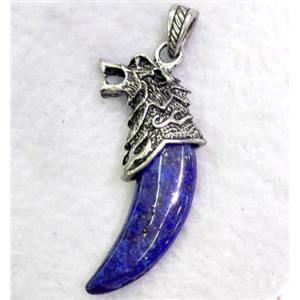 gemstone pendant, cattle horn, approx 16-45mm