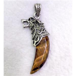 gemstone pendant, cattle horn, approx 16-45mm