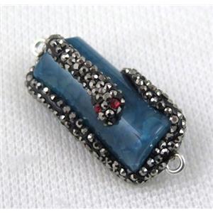 gemstone connector paved rhinestone, approx 15-30mm